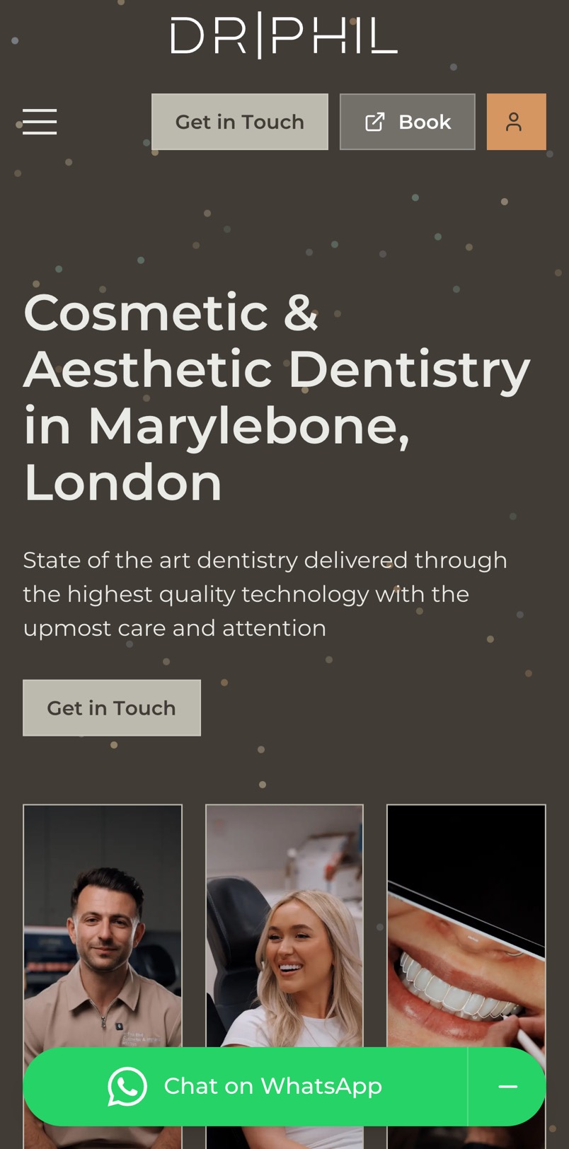 Dr Phil Aesthetics website on mobile
